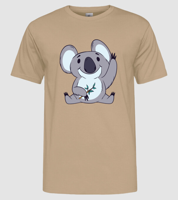 Cuki Koala minta homokszín pólón