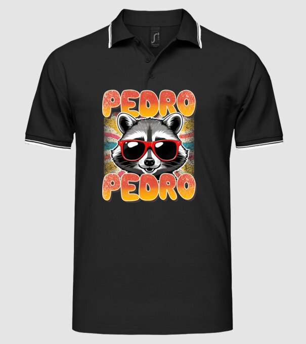 Pedro Pedro Groovy Retro minta fekete pólón