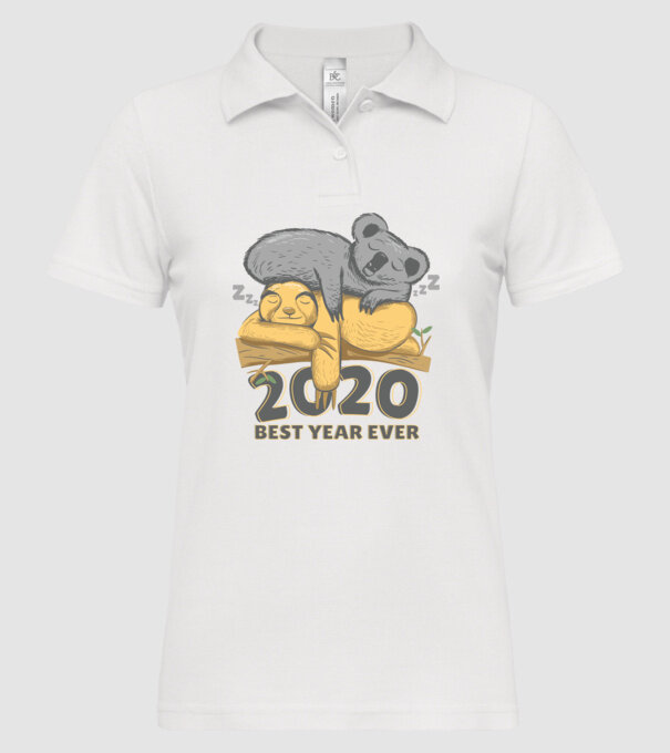 2020 A valaha volt legjobb év minta fehér pólón