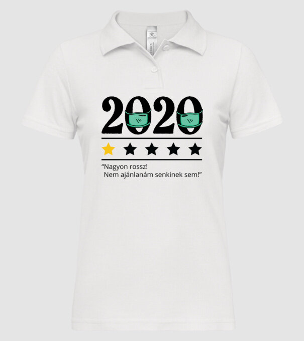 2020 maszkos értékelés - nagyon rossz minta fehér pólón
