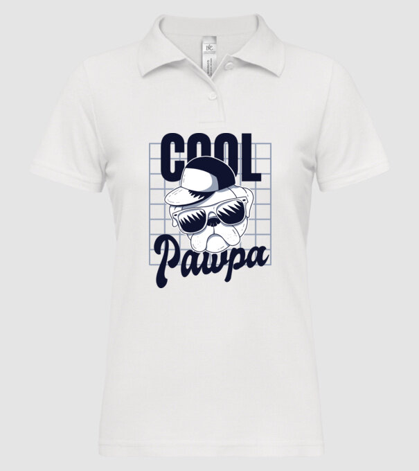 Cool Pawpa minta fehér pólón
