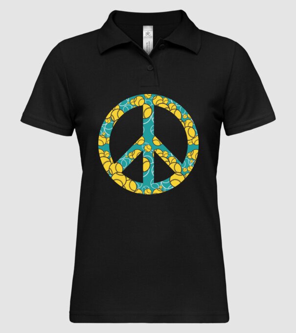 Baseball Peace Jel minta fekete pólón
