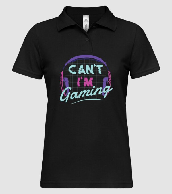 Can't I'm Gaming - Gamer minta fekete pólón