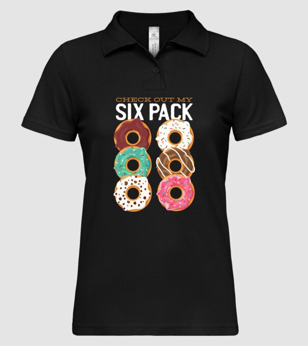 Check out my Six Pack minta fekete pólón