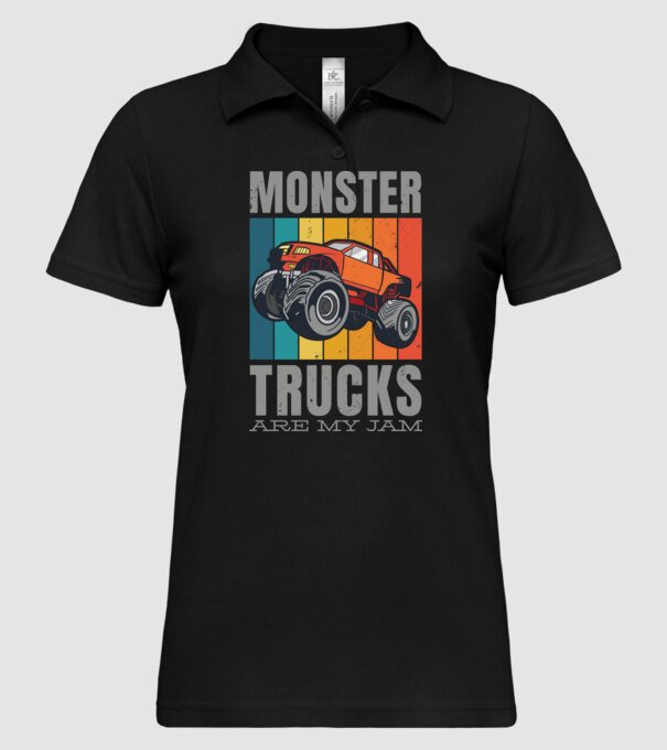 Monster Truck minta fekete pólón