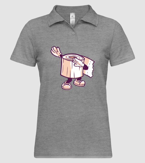 WC papír DAB minta szürke pólón