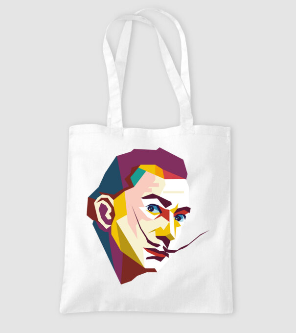 Salvador Dali absztrakt minta fehér pólón