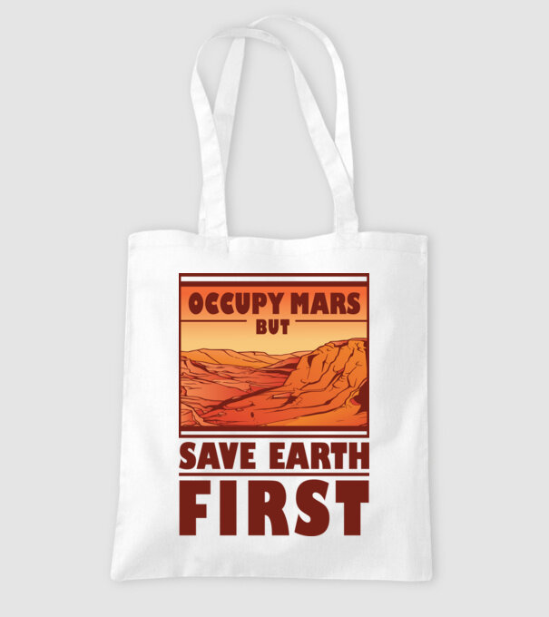Save Earth minta fehér pólón