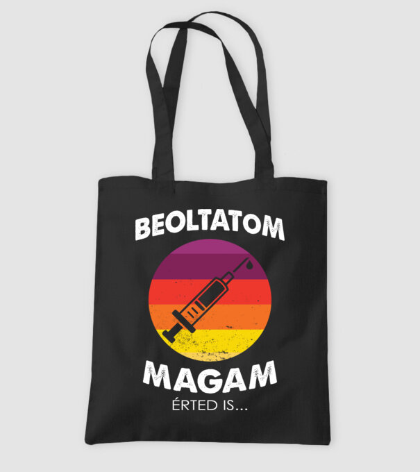 Beoltatom magam, Érted is... minta fekete pólón
