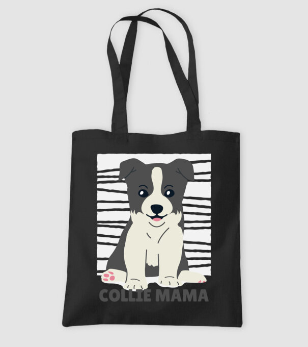 Border Collie Anya minta fekete pólón