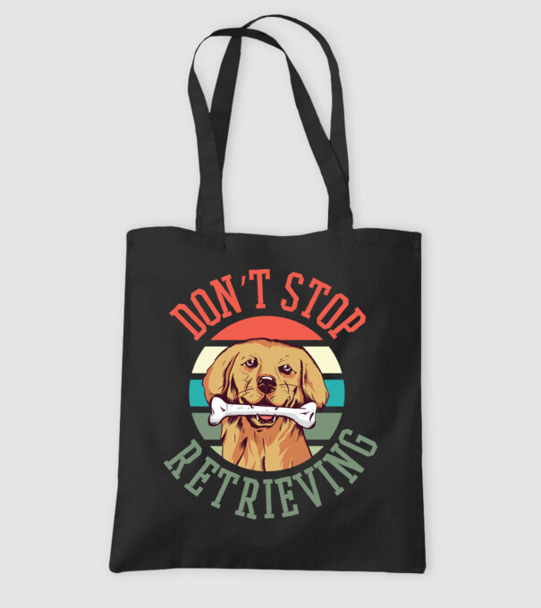 Don't Stop Retrieving Golden Retriever minta fekete pólón