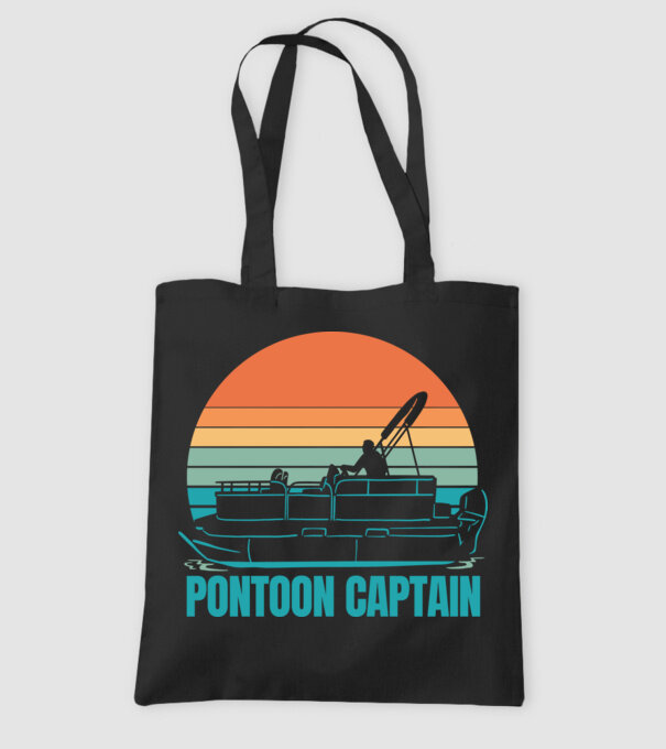 Ponton kapitány minta fekete pólón