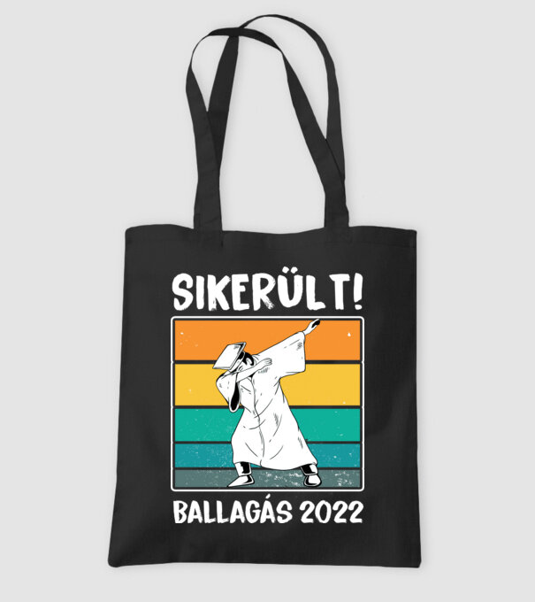 Sikerült a ballagás 2022 minta fekete pólón