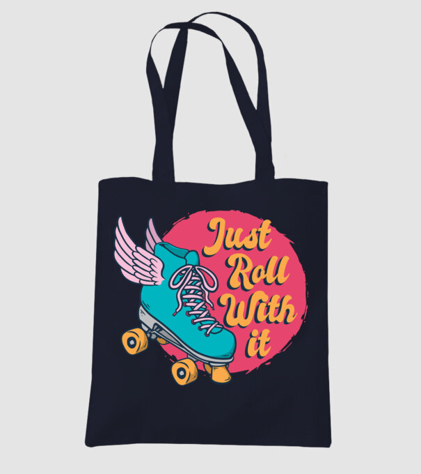 Just Roll with it - Görkoris minta sötétkék pólón