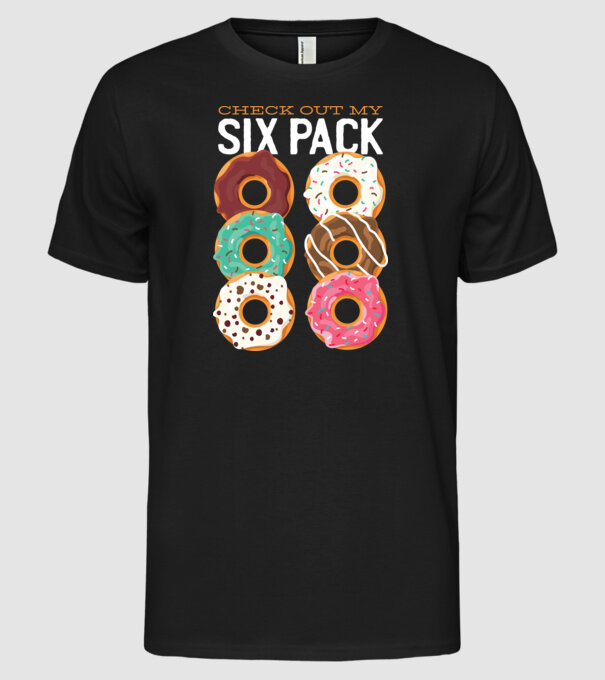 Check out my Six Pack minta fekete pólón