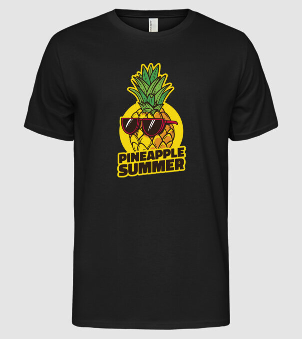Pineapple summer minta fekete pólón
