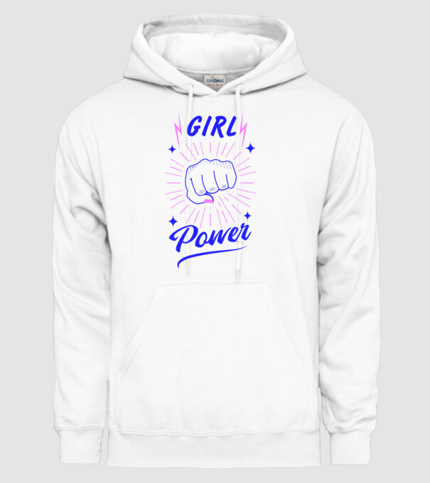Girl Power Nőnap minta fehér pólón