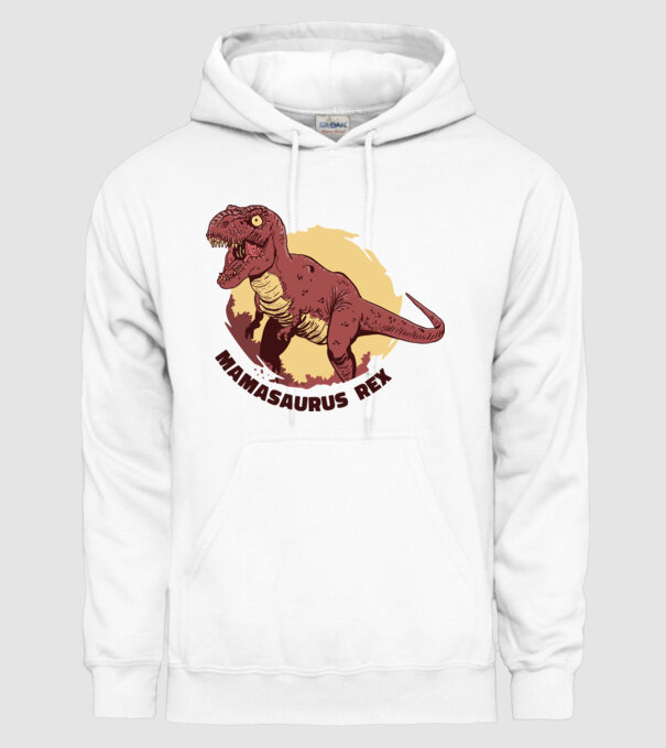 Mamasaurus Rex minta fehér pólón