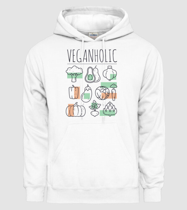 Veganholic minta fehér pólón
