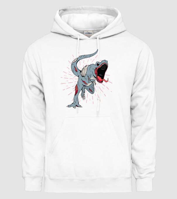 Zombi T-rex minta fehér pólón