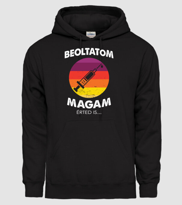 Beoltatom magam, Érted is... minta fekete pólón