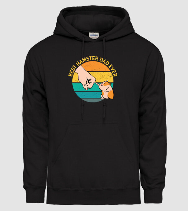 Best Hamster Dad Ever - Legjobb Hörcsögös Apa minta fekete pólón