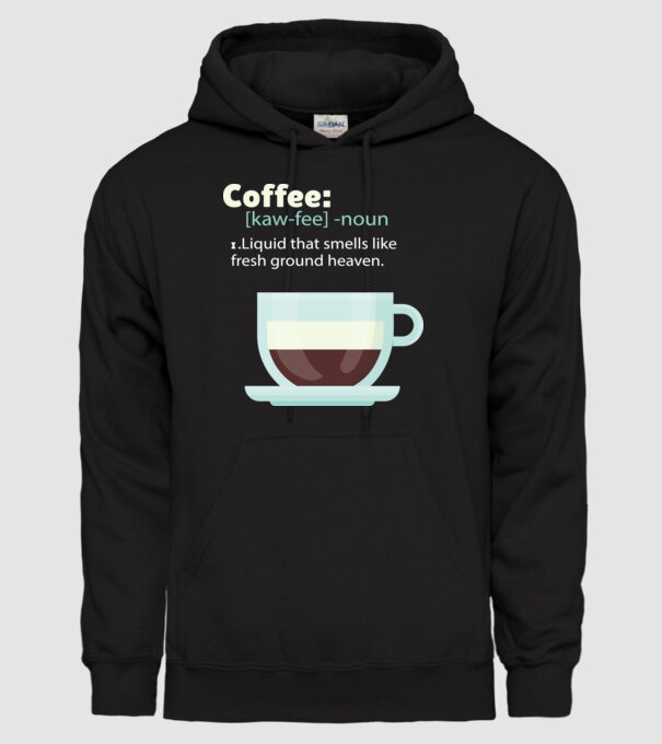Kávé definíció minta fekete pólón