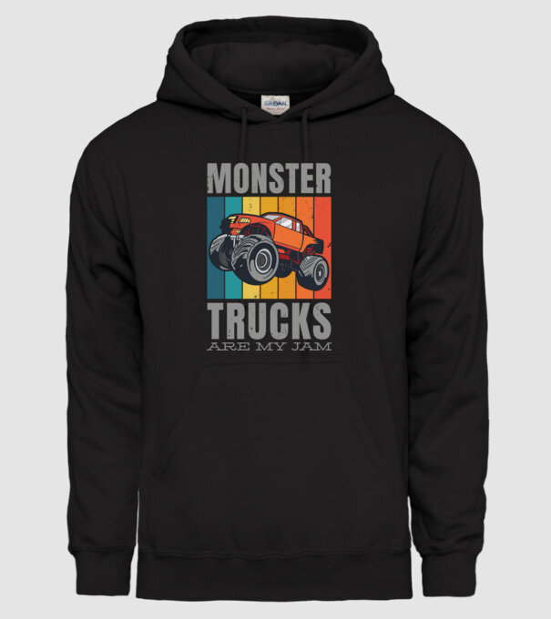 Monster Truck minta fekete pólón