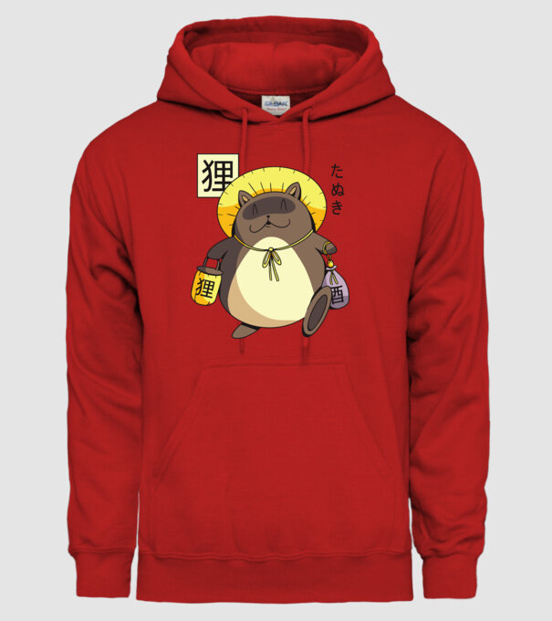 Tanuki Yokai minta piros pólón