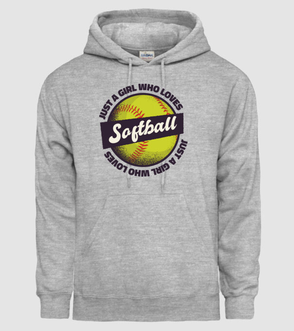 Softball minta szürke pólón