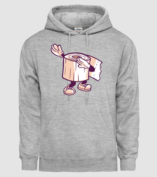 WC papír DAB minta szürke pólón