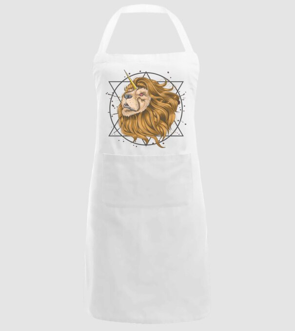 lion unicorn minta fehér pólón