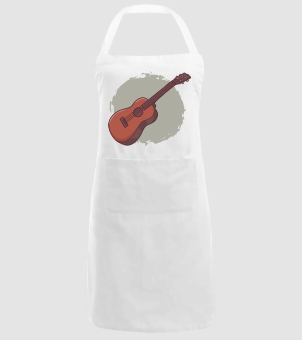 Ukulele minta fehér pólón