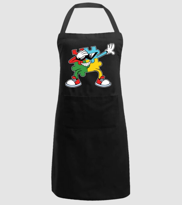 Autista DAB Puzzle minta fekete pólón