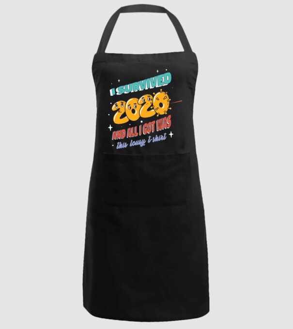 I survived 2020 minta fekete pólón