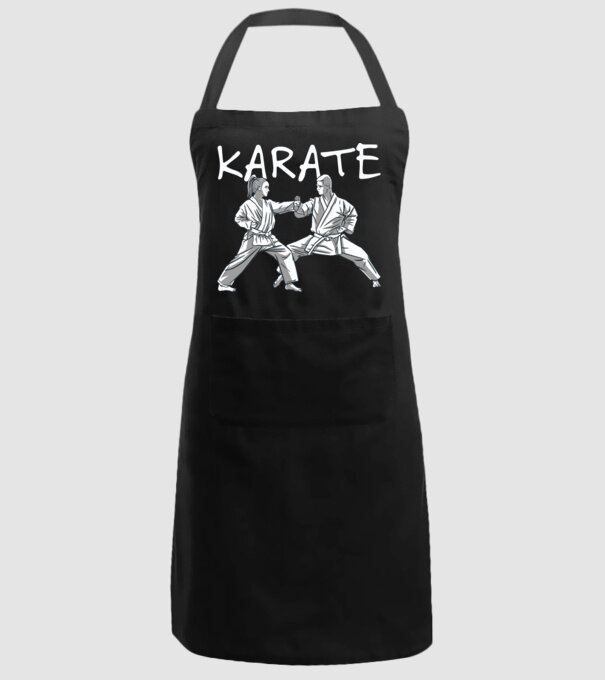 Karate minta fekete pólón