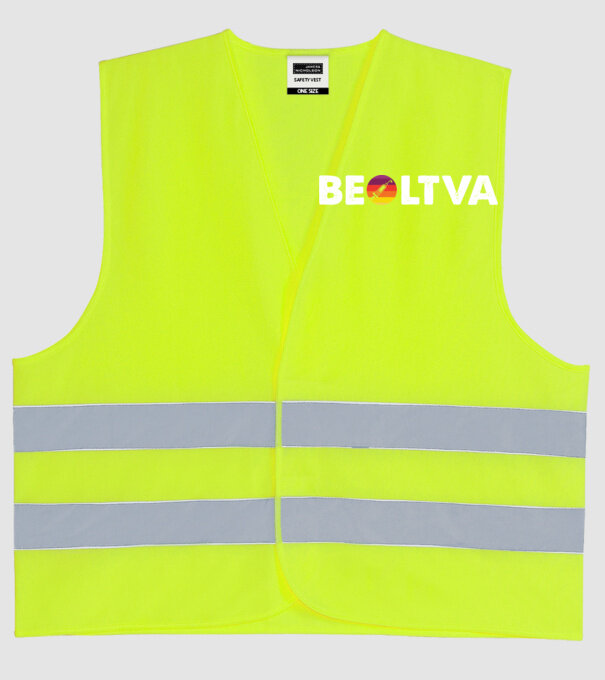 Beoltva retro minta neonsárga pólón