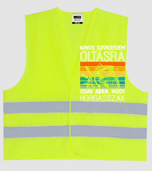 nincs szükségem oltásra csak arra hogy horgásszak minta neonsárga pólón