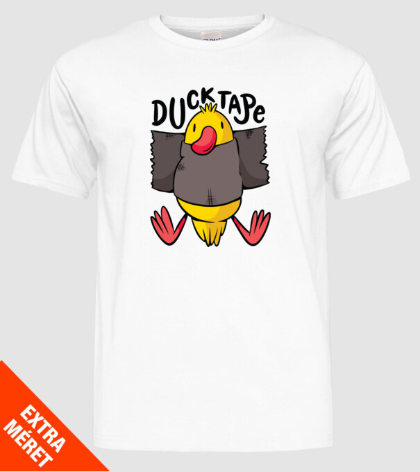 Duck Tape minta fehér pólón