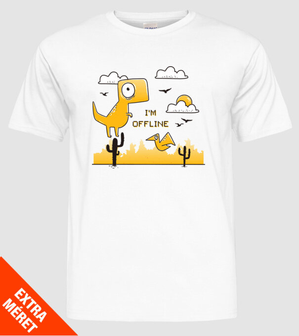 I'm Offline vicces póló minta fehér pólón