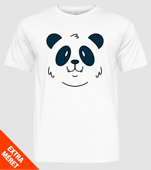 Panda Fej minta fehér pólón