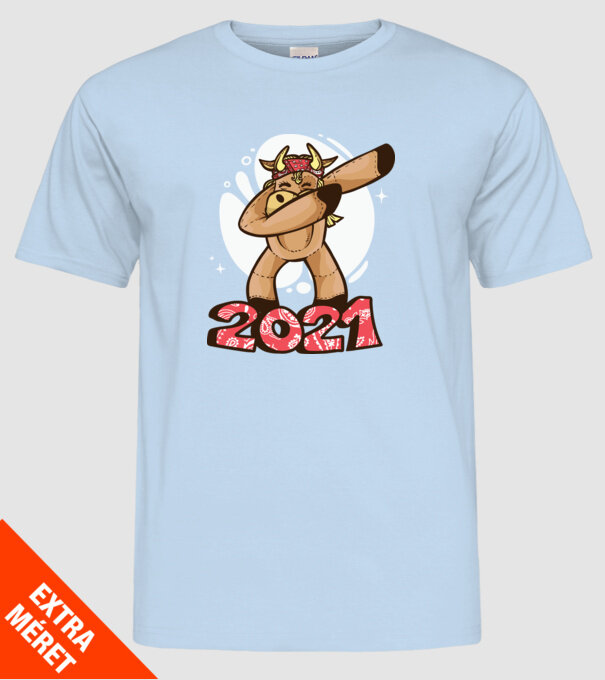 2021 Bivaly DAB minta világoskék pólón