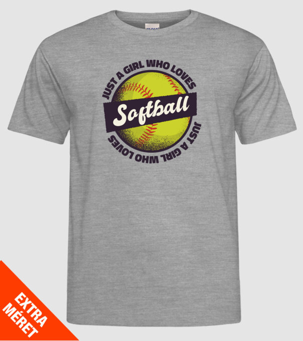 Softball minta szürke pólón