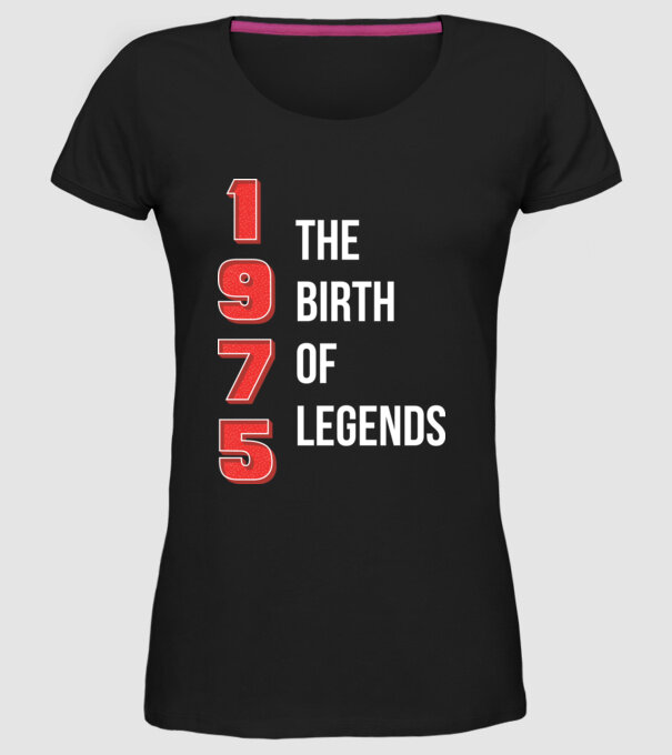 1975 the birth of legends minta fekete pólón