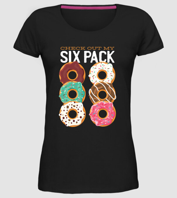 Check out my Six Pack minta fekete pólón