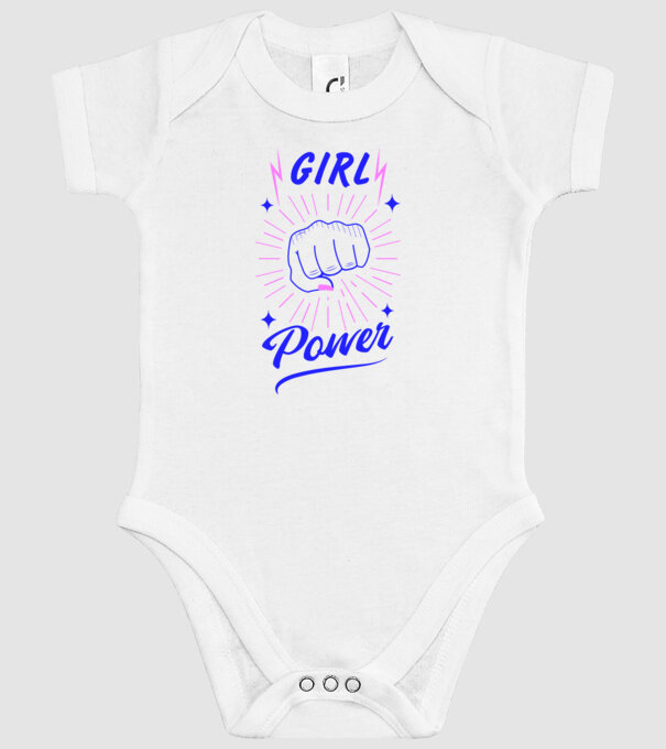 Girl Power Nőnap minta fehér pólón