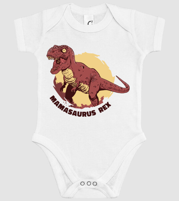 Mamasaurus Rex minta fehér pólón