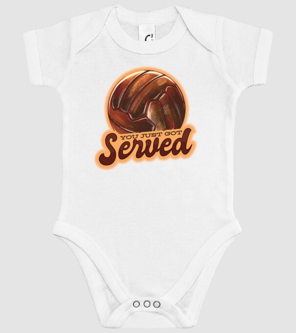 You just got served - Röplabdás minta fehér pólón