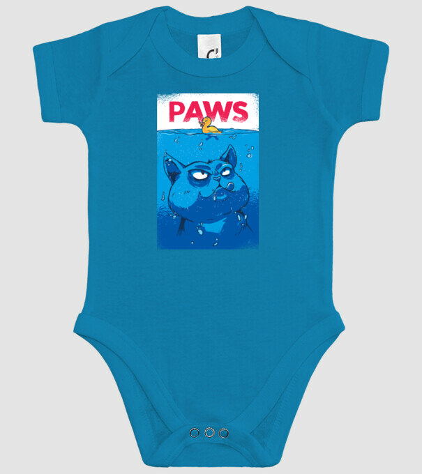Paws Macska támadásban minta türkiz pólón