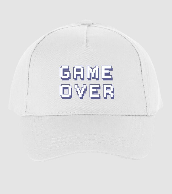 Game Over minta fehér pólón